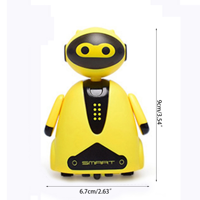 Inductive Electric Robot with LED Light Auto-Induction Car Follows Black Line Novelty Intelligence Development Track Vehicle Toy