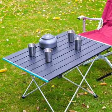 Outdoor Picnic Folding Table High Strength Aluminum Alloy Portable Ultralight Camping Table Foldable Dinner Desk For Family BBQ