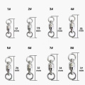 100pcs / Lot 1 # -8 # Stainless Steel Solid Connector Ball Bearing Rolling Swivel Lure Fishing Tools Tackle Accessories Pesca