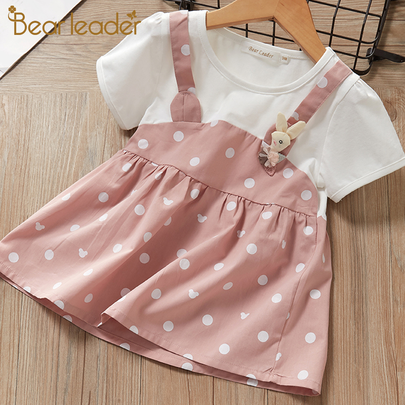 Bear Leader Baby Clothing Sets Cute Summer Sleeveless Dress Girls 3 Pcs Sets Short Pants+Dress Set Stripe Patten for Baby 6-24M