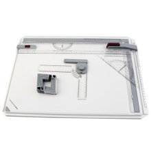 Portable A3 Drawing Board Draft Painting Board with Parallel Rulers Corner Clips Head-lock Adjustable Angle Art Draw Tools