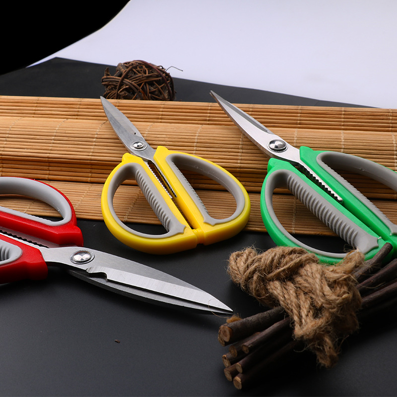 High Quality Stainless Steel Sewing Scissors Strong Civilian Shears Embroidery Leather Fabric Household Paper Cutting Scissors