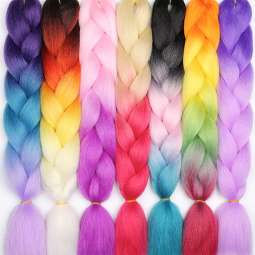 MERISIHAIR 24 inch Ombre Jumbo Braids Synthetic Braiding Hair Crochet Hair For Women