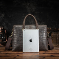 Men Quality Leather Antique Brown Business Briefcase 15" Laptop Case Attache Portfolio Bag Tote Shoulder Messenger Bag 7241