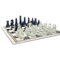 Acrylic Chess Board High Quality Anti-broken Elegant Glass Chess Pieces Chess Game Chess Set Chess Game Large Size 35CM