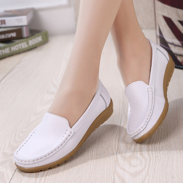 AARDIMI Genuine Leather Summer Women Flats Shoes Casual Flat Shoes Women Loafers Shoes Soft Leather Slip On Solid Women's Shoes