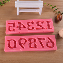 Number 0-9 3D Fondant Silicone Mold Candle Sugar Craft Tool Chocolate Cake Mould Kitchen DIY Baking Decorating Tools