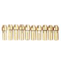 10pcs Mini Brass Copper Collets Chucks for Twist Drill Motor Shaft Grinder 0.5mm-3.2mm Quick Chuck Set