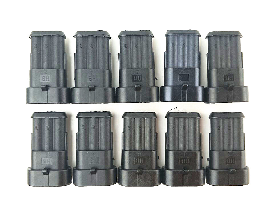 10 sets Kit 3 Pin Way Waterproof Electrical Wire automotive Connector Plug for car