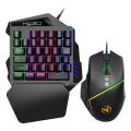 New One-Handed Mechanical Gaming Keyboard RGB Backlit Mini Gaming Keypad Game Controller For PC PS4 Xbox Gamer Pubg With Mice