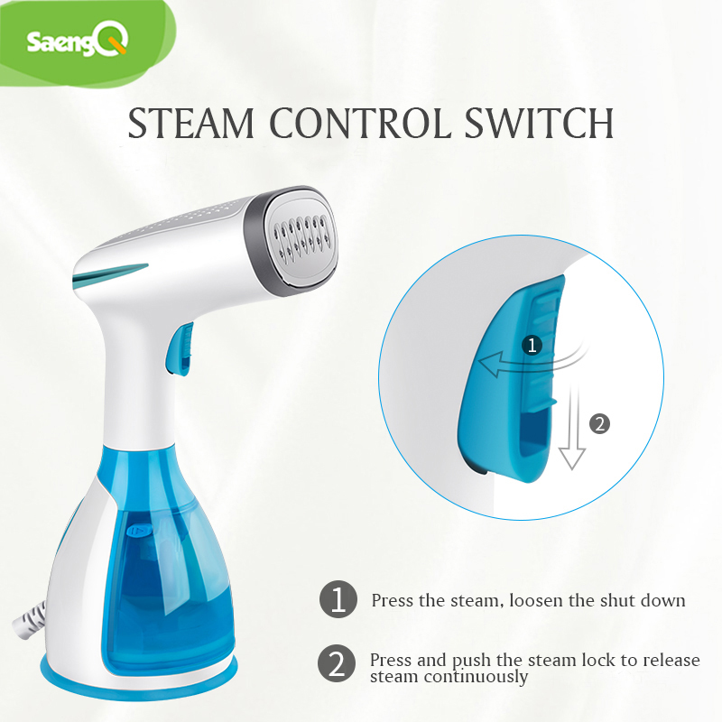 saengQ Steam Iron Garment Steamer Handheld Fabric 1500W Travel Vertical 280ml Mini Portable Home Travelling For Clothes Ironing