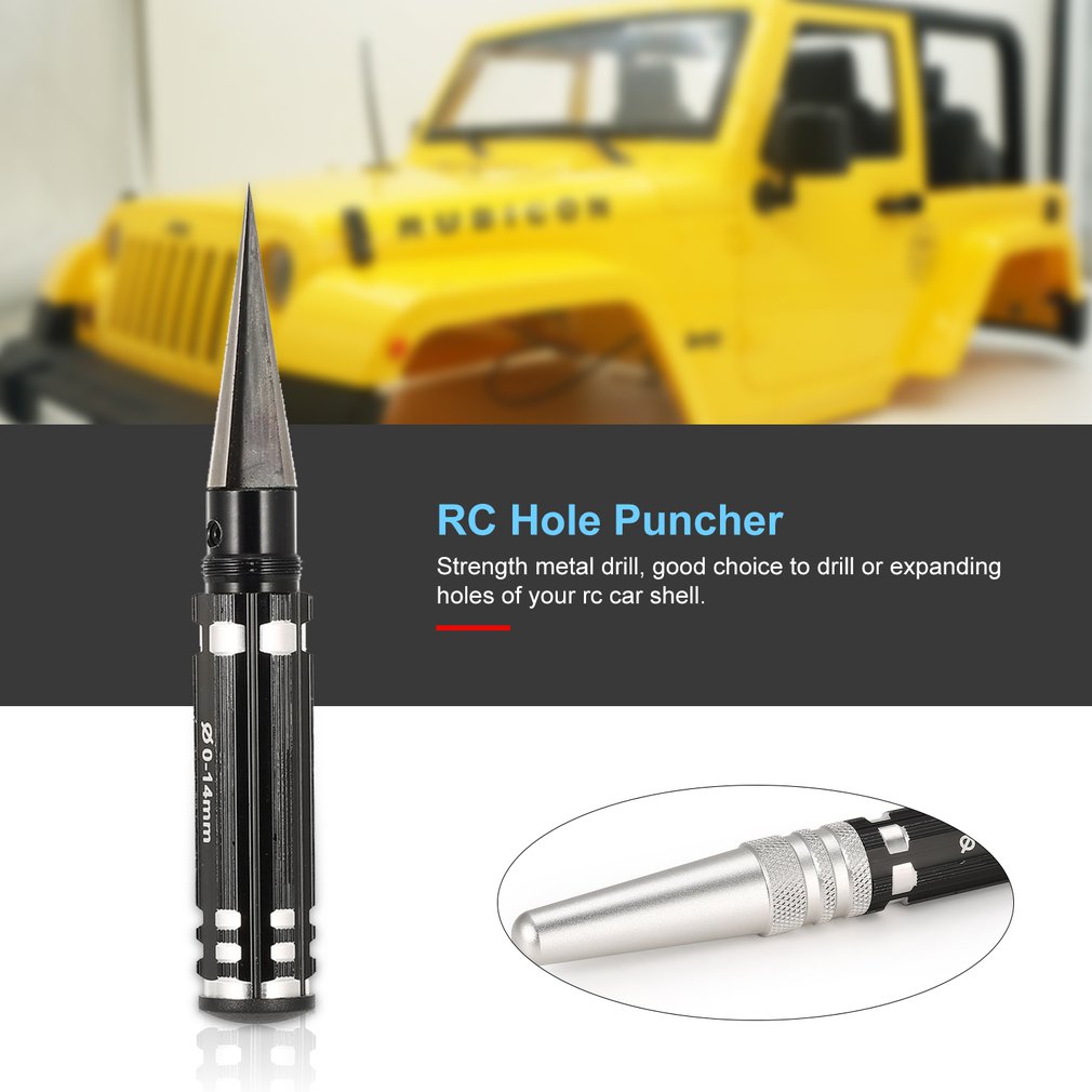 New Hole Opener Expanding Puncher Shell Reamer Drill 0-14mm Metal Steel RC Hobby DIY Tools For RC Car Body Model