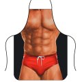 Funny 3D Kitchen Apron Digital Printed Sexy Naked Men Aprons Super muscle Hero Pattern Dinner BBQ Barbecue Cooking Uniform