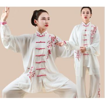 Hot Unisex High quality Tai Chi taiji kung fu uniforms Chinese Style Embroidery clothing Shaolin wushu Morning Exercise Costumes