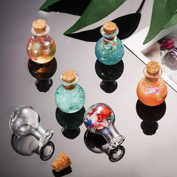 Mini Glass Jars Bottles Cork Stoppers Glass Bottles, Vials Jars Wishing Bottles, for Arts Crafts Wedding Party Decoration Favors