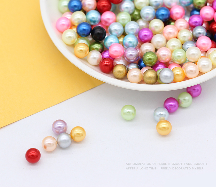 3/4/6/8mm Mixed No holes ABS Imitation Pearls Spacer Beads Round Loose Beads DIYCraft Scrapbook Charm Jewelry Garments Making
