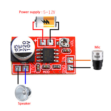 DC 5V-12V Micro Electret Amplifier MIC Condenser Mini Microphone Amplifier Board
