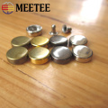 Meetee 50pcs 7/8/9/10/12mm Metal Rivets Buckles Round Flat Rivets Nails Snap Hook Screw DIY Bags Hat Hardware Decor Accessories