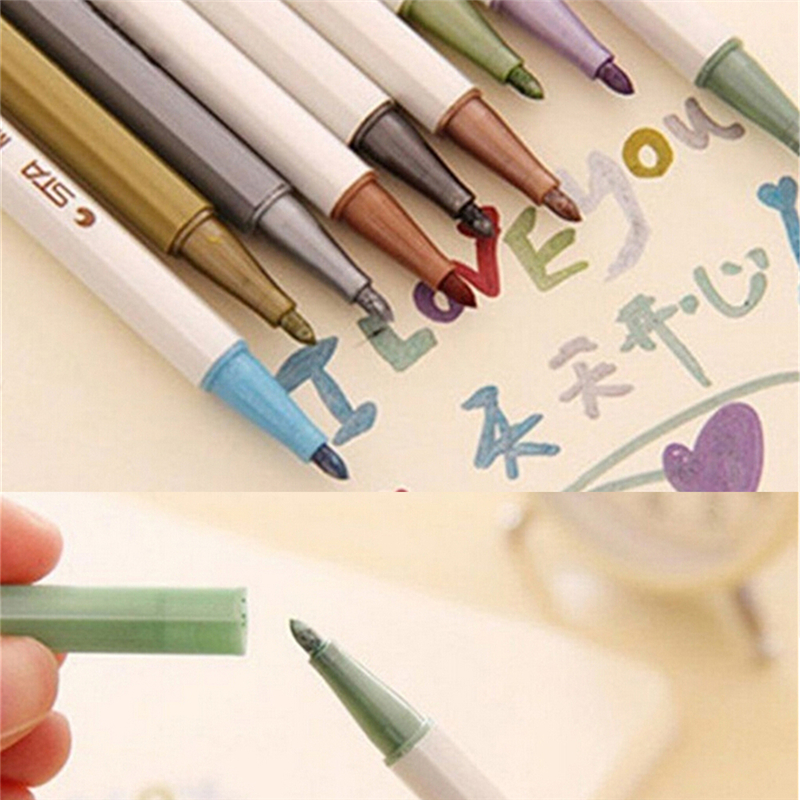 10Pcs/lot Kawaii Crayon Korean Highlighters Marker Pens Office School Supplies 10 Colors