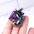 Natural Seven Rainbows Electroplating Cluster Decoration Rich and colorful Reiki Healing Column Point Radiation Resistant