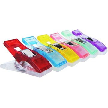 50Pcs Colorful Multifunctional Small Plastic Clip Sewing Binder Clip For Crafting Home Office Supplies Color Random2020