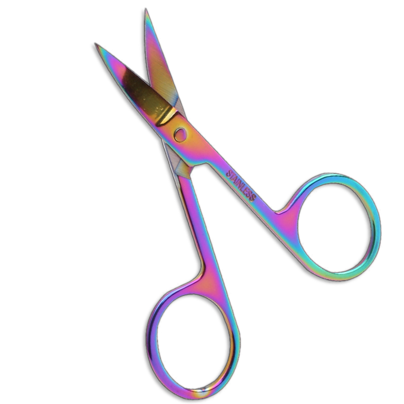 Chameleon Curved Head Eyebrow Scissor Makeup Scissor Nail Cuticle Tool Eyebrow Nose Eyelash Cuticle