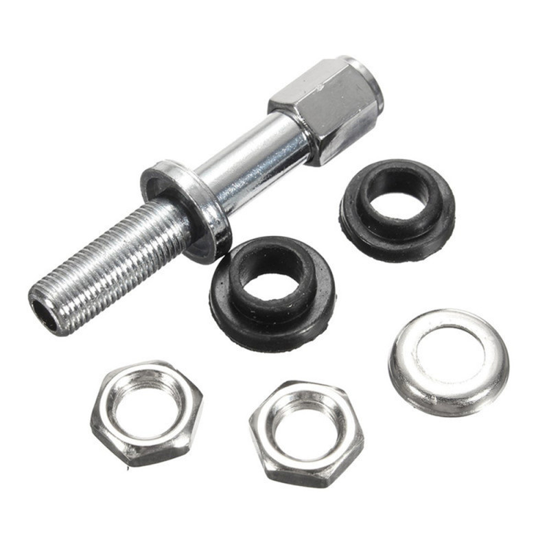 Car Tire Valve 4pcs TR48E Bolt-in Car Tubeless Wheel Tire Valve Stem Dust Cap Cover vehicle Stainless Steel Metal Straight Mouth
