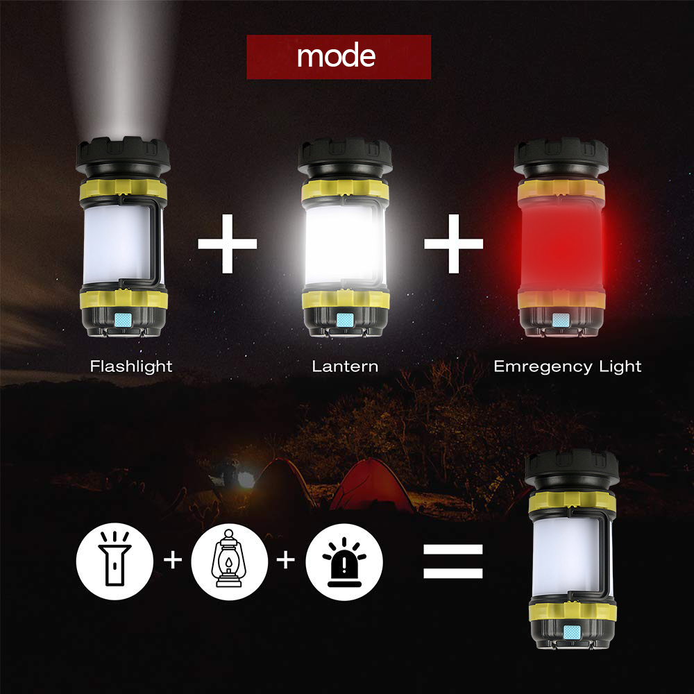 20000LM LED Camping Lantern USB Rechargeable Flashlight Waterproof Lantern for Hurricane Emergency Hiking Fishing with Batteries