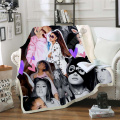 Ariana Grand Fleece Blanket Plush 3d Printed for Adults Sofa Sherpa Fleece Bedspread Wrap Throw Blanket style-6