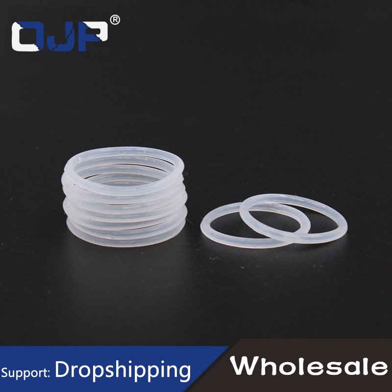 10PCS/lot White Silicon Ring Silicone/VMQ O ring 1.5mm Thickness OD14/15/16/17/18/19/20mm O-Ring Seal Rubber Gasket Washer