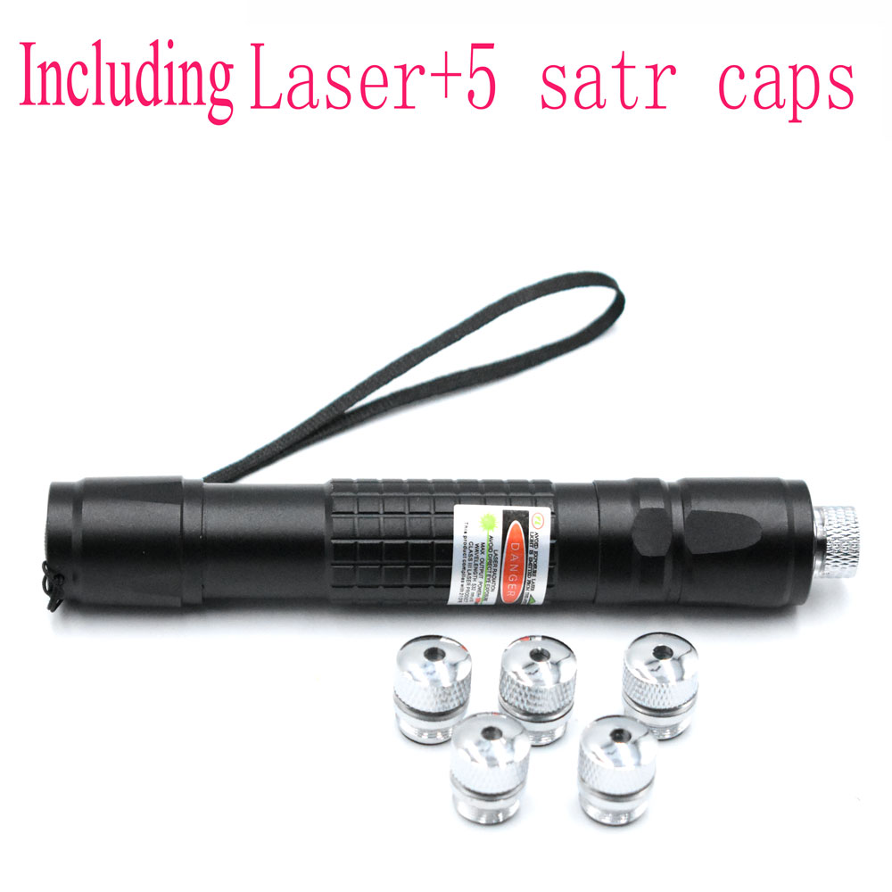 High Power 5mW Green Laser Pointer 532nm 303 Laser pen Adjustable Burning Match With Rechargeable 18650 Battery