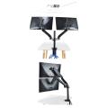 DL-T10-2A 17-27" grommet clamp base LCD LED Monitor desktop stand Holder Arm gas Spring Full Motion TV Mount Loading 2-9 kgs