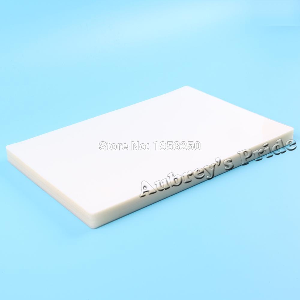 Free Shipping 100Sheets 50mic(2mil) A4 Size(310x220mm) PVC Clear Glossy 2Flap Laminating Pouch Film for Hot Laminator