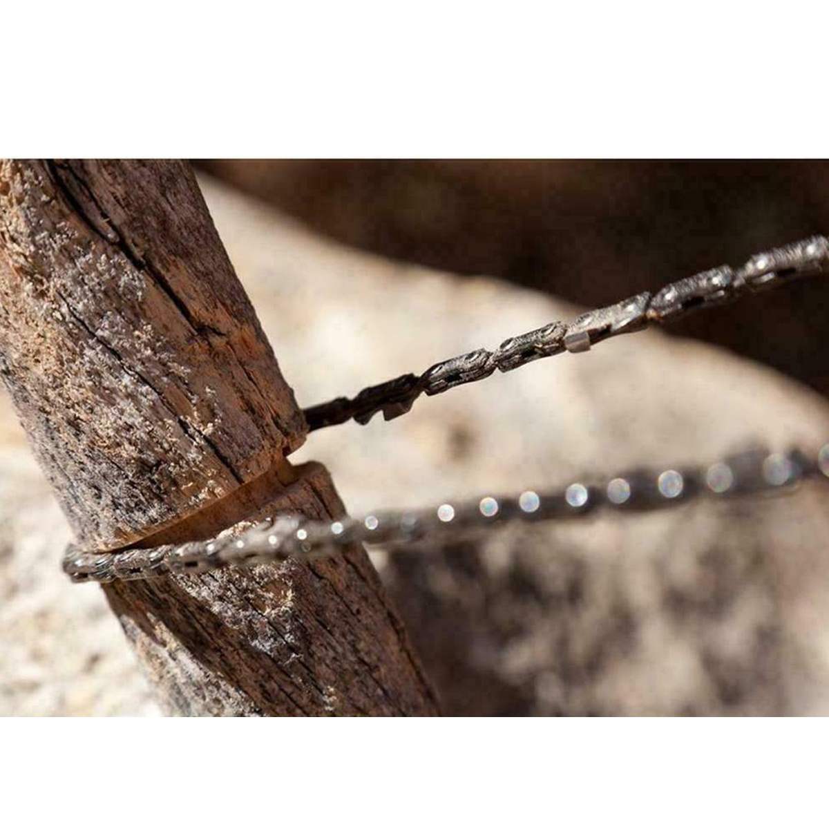 48 Inch High Reach Rope Chain Saw Tool Kit 64 Sections 42 Blades Cutter on Both Sides Outdoor Wood Cutting Camping Tool