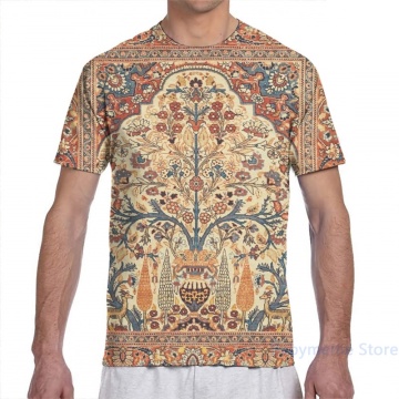 Tabriz Tree of Life Persian Rug men T-Shirt women all over print fashion girl t shirt boy tops tees Short Sleeve tshirts