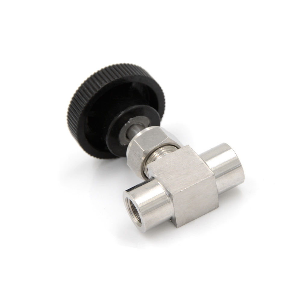 BSP Equal Female Thread SS 304 Stainless Steel Flow Control Shut off Needle Valve 1/8" 1/4"