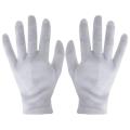 2PCS White Gloves 1 Pairs Soft Cotton Gloves Coin Jewelry Silver Inspection Gloves Stretchable Lining Glove Motorcycle Gloves