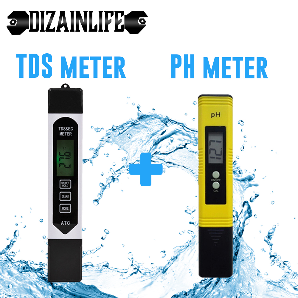 Portable LCD Digital PH Meter 0.01+TDS EC Tester Pen Water Purity PPM Filter Hydroponic for Aquarium Pool Water Wine Test Tool