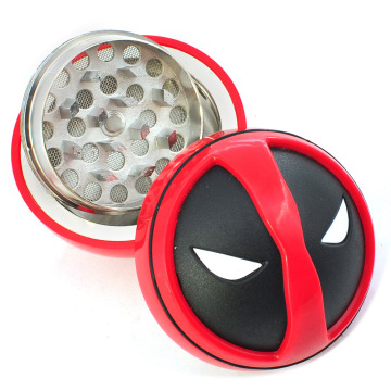 Novelty Funny Superhero Deadpool Tobacco Mills Grinder 3-Layer 54mm Zinc Alloy Tobacco Smash Grinding Tools Smoking Accessories