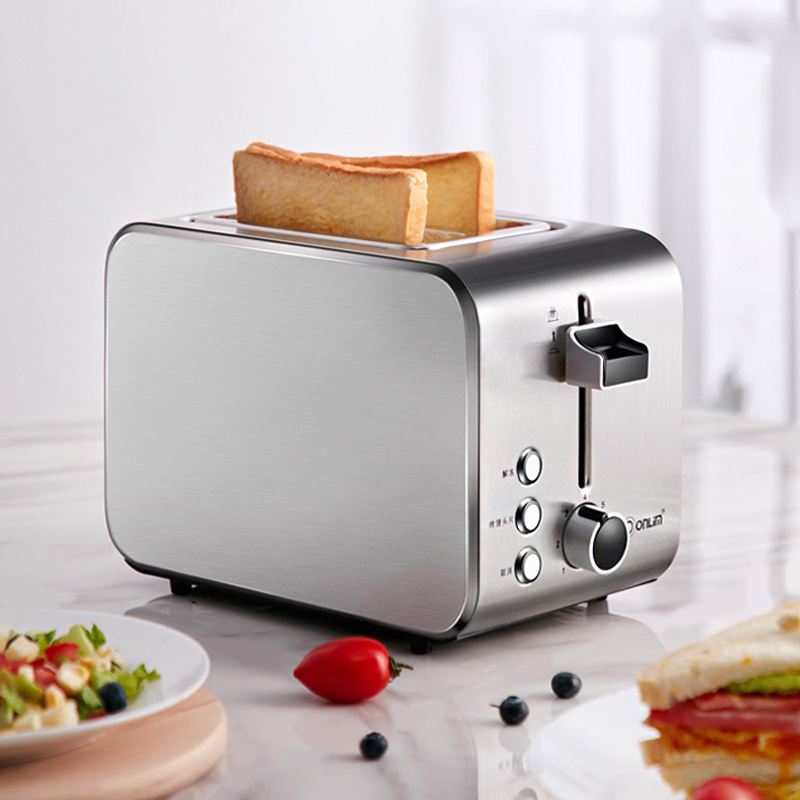 750W Bread Toaster Electric Toaster Cooker Breakfast Machine Toasters Oven Baking 7 Gear Bread Maker 220V Stainless Steel