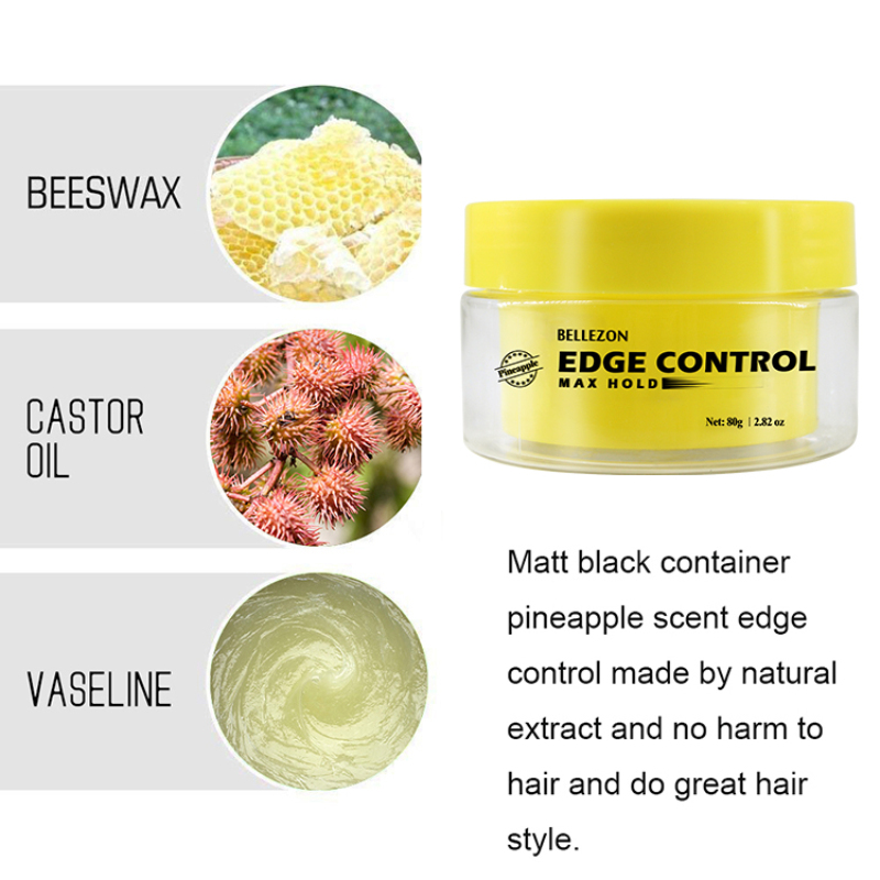 80g Hair Oil Wax Cream Edge Control Hair Styling Cream Broken Hair Finishing Anti-Frizz Hair Fixative Gel Men Hair Styling Tool