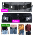 Buckle-free Elastic Invisible Belt for Jeans Genuine Leather Belt without Buckle Easy Belts Women Men Stretch cintos No Hassle