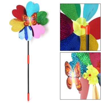 Windmill Kid Toys Butterfly Glow Decor Garden Ornaments Colorful Outdoor Spinner