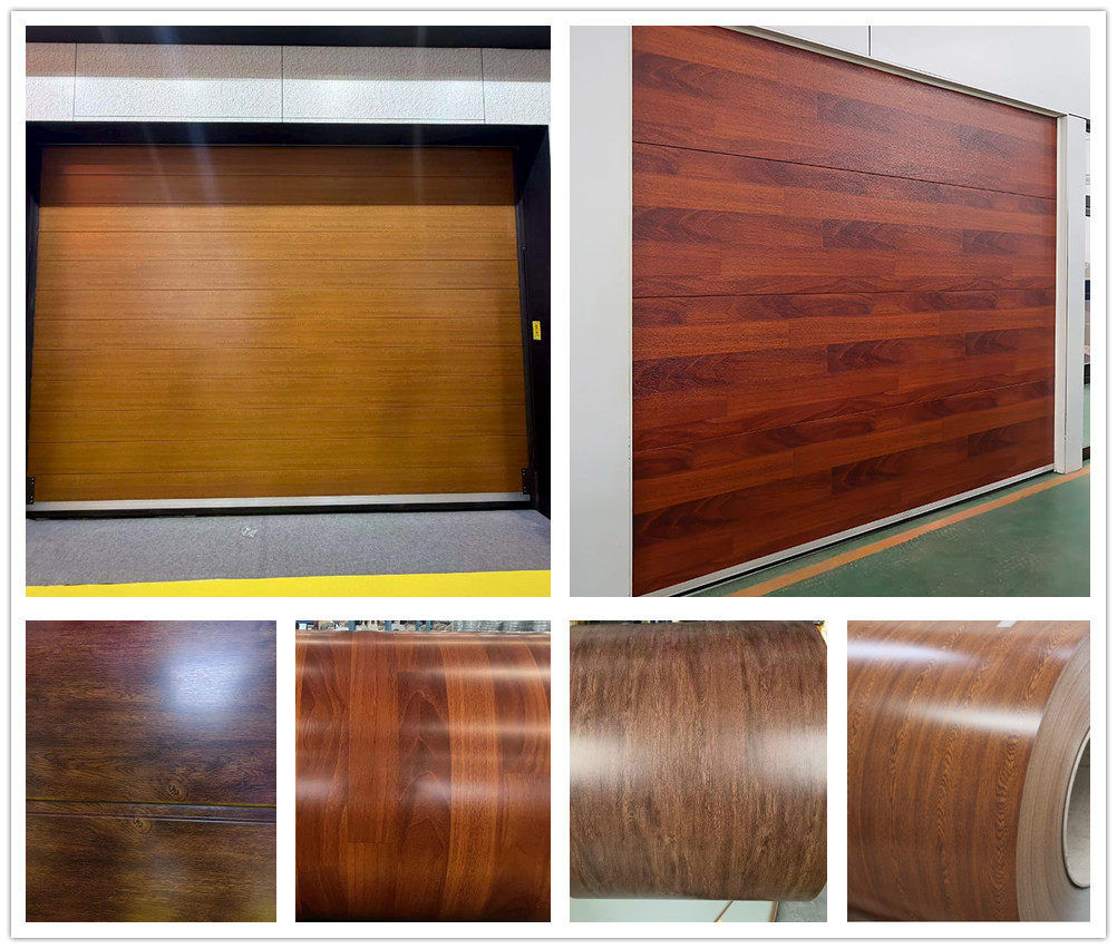 wood pattern steel for garago door panels wood pattern steel for garago door panels