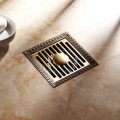 Uythner Free Shipping Bathroom 12cm Floor Drain Antique Brass Artistic Shower Waster Drain