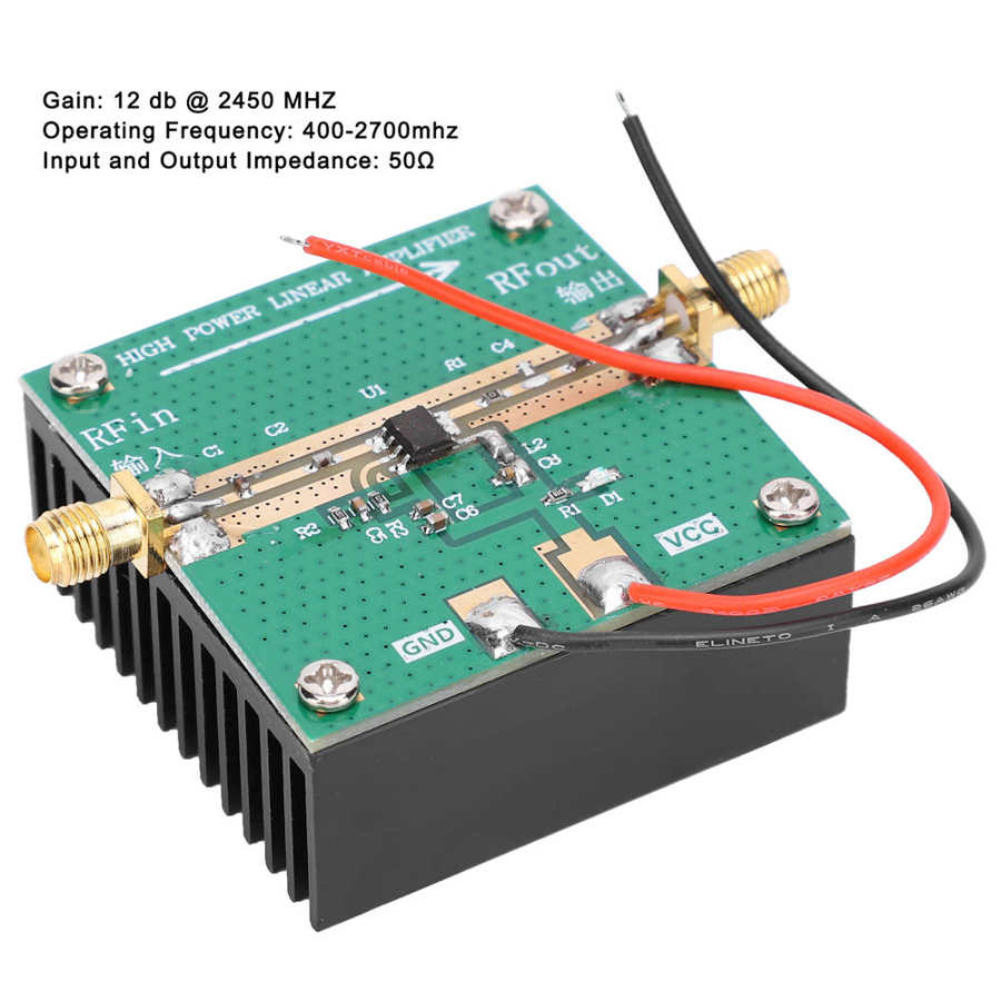 Electrical Equipment magnetic contactor RF2126 RF Power Amplifier 400‑2700MHz 2.4GHZ 1W Amplifier with Heatsink contator