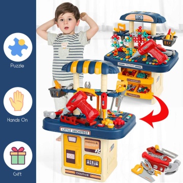 246/386 Pcs Kids Toolbox Kit Educational Toys Simulation Repair Tools Toys Game Learning Puzzle Toys Surprise Gifts For Children