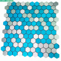 Aluminum composite panel mosaic self-adhesive backing hexagonal metal tile TV background wall stickers bathroom diy decoration