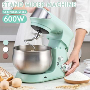 600W 220V 6-speed 3.5L Stainless Steel Bowl Kitchen Food Stand Mixer Cream Egg Whisk Blender Cake Dough Bread Maker Machine