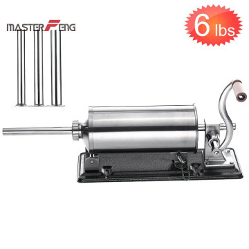 6 LBS/ 3KG Homemade Sausage Stuffer Stainless Steel Sausage Filling Machine Sausage Syringe Meat Filler Sausage Maker